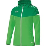 JAKO Women's Champ 2.0 Hooded Jacket, Soft Green/Sports Green, 38