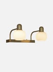 ANETA LIGHTING Messina skapbelysning 2-lys - matt messing/opal