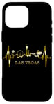 Coque pour iPhone 16 Pro Max Las Vegas Silhouette Battement Coeur J'adore Las Vegas