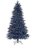 WeRChristmas Pre-Lit Sapphire Blue Christmas Tree, 280 Warm White LED Lights, 6 ft / 180 cm