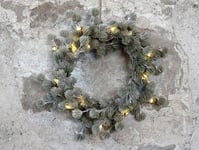 Chic Antique Denmark Fleur Julkrans Cederträ LED Grön