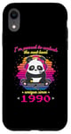 Coque pour iPhone XR Né en 1990 Anniversaire Fun Panda Gaming Unlock The Next Level