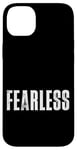 Coque pour iPhone 14 Plus Tee-shirt sans peur, citations de motivation intrépides et fortes