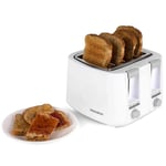 Progress Four Slice 750W White Toaster With Crumb Tray Browning Control