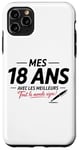 Coque pour iPhone 11 Pro Max 18ème anniversaire garçon fille 18 ans 2007 drôle cadeau