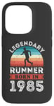 Coque pour iPhone 14 Pro Legendary Runner born 1985 40e anniversaire cadeaux course