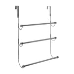 3 Tier Over Door Storage Towel Rail Bathroom Rack Chrome Door Hanging Towel Rail