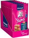 VITAKRAFT - Cat Yums - Friandises Chat Moelleuses Au Saumon - Alimentation Pour Chat - Lot de 9 Sachets Fraîcheur De 40 g