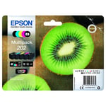 Epson Multipack 202 - Pack de 5 - noir, jaune, cyan, magenta, photo noire - original - blister - cartouche d'encre - pour Expression Premium XP-6000, XP-6005, XP-6100, XP-6105