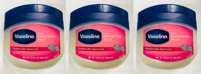 3 X Vaseline Baby Protecting Petroleum Jelly(Pediatrically Approved) 450ml.