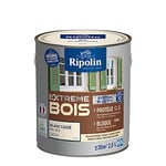 RIPOLIN - Peinture pour Bois Intérieur/Extérieur - Sans Sous-couche Ultra-couvrant - Résiste aux Intempéries, UV et Chocs - Protège et Magnifie - Lessivable - Satin - 2,5L - Blanc Casse