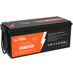 LiTime12V 200Ah Plus Lithium Batterie LiFePO4,BMS 200A intégré, 4000+Cycles Profonds, Puissance de Sortie maximale de 2560W,durée de Vie de 10 Ans, Parfait pour RV, Solaire, Marine, Hors réseau