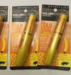 3 X Maybelline Volume Express Colossal Cat Eyes Washable Mascara Glam Black #233