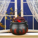 Black Halloween Candy Kettles Plastic Halloween Cauldron  Kids Toy