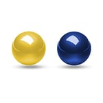 Perixx PERIPRO-303X2B Lot de 2 balles de Rechange pour trackball M570, M575, PERIMICE-517/520/717/720, et Autres Souris de trackball de 1,34 Pouces, Bleu Brillant et doré