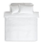 Habitat Seersucker Plain White Bedding Set - Kingsize