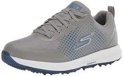 Skechers Men's GO Golf Elite 5 Sport Trainers, Grey Synthetic/Textile/Blue Trim, 9 UK