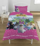 Pink Bedding Set Bush Baby World Childrens Single Duvet Cover & Pillowcase Set