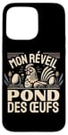 Coque pour iPhone 15 Pro Max Humour Poule Jardin Poules