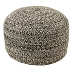 Pouf Design "Miami" 50cm Noir & Blanc