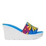 Agatha Ruiz de la Prada A116, Sandale Femme, Azul Flores Multicolor, 36 EU