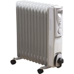 1Daewoo New 11 Fin Oil Filled Radiator 2500W Portable Electric Heater (spot)-A1