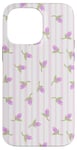 iPhone 14 Pro Max Purple Lilac Floral Dainty Pattern Girly Aesthetic Case