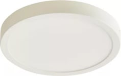 Plafonnier LED intégrée 1200lm 12W blanc froid GoodHome Aius mat blanc H.2.5 x Ø21.5 cm