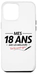 Coque pour iPhone 12 Pro Max 18ème anniversaire garçon fille 18 ans 2007 drôle cadeau