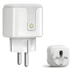 WiFi Smart Plug 16A/20A EU Smart Socket Med Ström Övervakning Timing Funktion Röst Kontroll