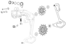 SRAM GX T-Type Eagle AXS Rear Derailleur Cage Assembly Kit