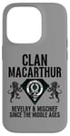 Coque pour iPhone 14 Pro MacArthur Clan Scottish Name Blason Tartan Famille