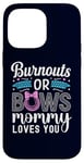 Coque pour iPhone 14 Pro Max Burnouts or Bows Mommy Loves You Baby Shower Sexe Reveal