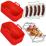 Basket Racks for DEVOLOGY Air Fryer Double 9L Drawer Liner Pot Shelf Set