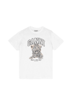 GANNI T-Shirt Basic Jersey Leopard Relaxed Flerfärgad