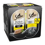 Sheba Perfect Portions Cat Food Tray with Chicken in Loaf, 225 g (Pack of 8)