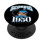 Scorpion 1950 Topaze Anniversaire Afro Zodiac Queen PopSockets PopGrip Adhésif