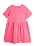 Mini Rodini Solid Rib Ss Dress Rosa