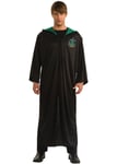 Adult Harry Potter Slytherin Robe Fancy Dress Fantasy Costume Black