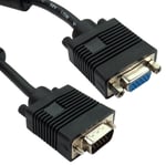 10m SVGA TV Monitor VGA Extension Cable Lead Ten Metre - Male to Female