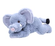 Wild Republic Ecokins Mini Éléphant d'Afrique, Animal en Peluche 20 cm, Jouets Écologiques, Cadeaux pour Bébés, Fabrication Artisanale Utilisant 7 Bouteilles d’Eau Recyclées