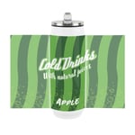 Retro Apple Soda Can Large Drinking Flask with Straw - Travel Mug Gift