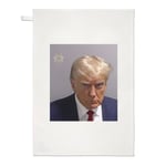 Donald Trump Mug Shot Tea Towel Dish Cloth Funny Jail Lock Him Up