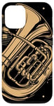 Coque pour iPhone 12/12 Pro Keeping It Low Key Funny Tuba Instrument de musique Tuba Player