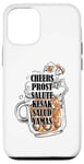 Coque pour iPhone 12/12 Pro Tasse à bière Cheers Prost Salut Kesak Salud Yamas International