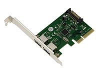 KALEA-INFORMATIQUE Carte contrôleur PCI Express PCIe vers USB 3.1 2 Ports externes avec Chipset ASM1142 avec débit 10G