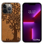 Coque Silicone pour IPHONE 13 Pro (6.1) Design Cuir 03 Dessins