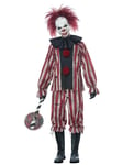 Nightmare Clown Horror Killer Sinister Joker Circus Halloween Mens Costume L