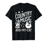 Country Music And My Cat Song Lover Country Songs T-Shirt