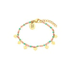 Prinzessin Lillifee Bracelet en acier inoxydable Filles Enfants Bijoux de bras, 12+2 cm, Or, Coeur, Livré dans une boîte cadeau de bijoux, 2033365